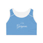I Am Gorgeous Sports Bra (AOP)