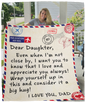 To My Daughter  VPM Cozy Plush Fleece Blanket - 50x60
