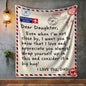 To My Daughter  VPM Cozy Plush Fleece Blanket - 50x60