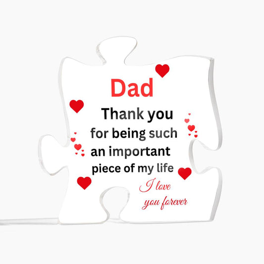 Acrylic Puzzle Plaque   Best Dad Ever!