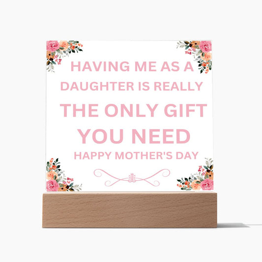 Acrylic Square Plaque Happy Mother's Day