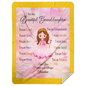 To My Granddaughter 60x80 MSHL Premium Mink Sherpa Blanket 60x80