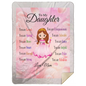 To My Daughter 60x80 Beautiful MSHL Premium Mink Sherpa Blanket 60x80