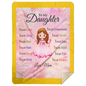 To My Daughter 60x80 Beautiful MSHL Premium Mink Sherpa Blanket 60x80
