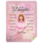 To My Daughter 60x80 Beautiful MSHL Premium Mink Sherpa Blanket 60x80