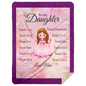 To My Daughter 60x80 Beautiful MSHL Premium Mink Sherpa Blanket 60x80