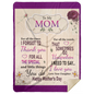 TO MOM Happy Mother's Day 60x80 MSHL Premium Mink Sherpa Blanket 60x80