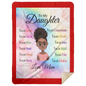To My Daughter 60x80 MSHL Premium Mink Sherpa Blanket 60x80