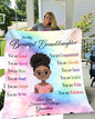 To My Granddaughter Plush Blanket  VPM Cozy Plush Fleece Blanket - 50x60