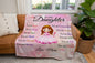 To My Daughter 60x80 Beautiful MSHL Premium Mink Sherpa Blanket 60x80