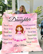 To My Daughter 60x80 Beautiful MSHL Premium Mink Sherpa Blanket 60x80